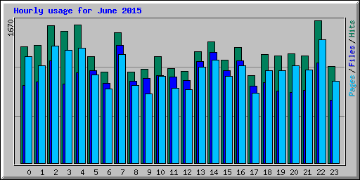 Hourly usage for June 2015