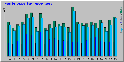 Hourly usage for August 2015