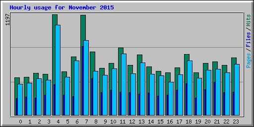 Hourly usage for November 2015